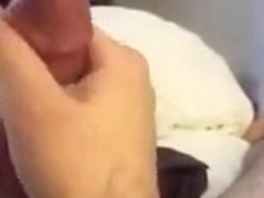 Slow stroking and big cumshot