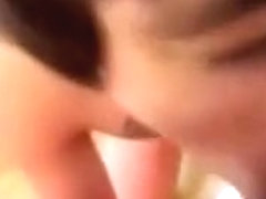 This immature can't live without to receive a finger and a ding-dick in her holes.