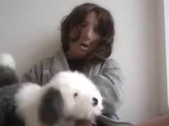 Female mask puppet masturbation