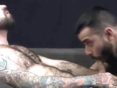 Hairy gay anal sex with cumshot