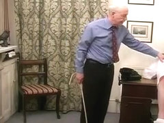 Head boy's fag spanked, slippered and caned