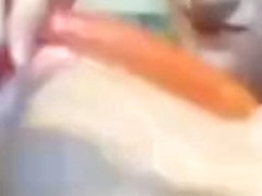 REAL TRANNY SEX - Blonde shemale fucks ass with dildo