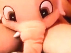 Orange elephant love two