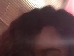 Hot Ebony GF Sucking Monster Cock