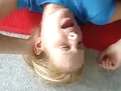 Filthy load on reluctant blond girlfriend