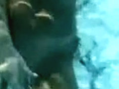 My GF uderwater peek