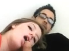 Sweet girl sucking hard cock...