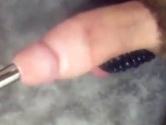 Close-Up Sounding - Fingers and 14mm Cock