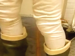 nlboots - red leather jacket rubber cebo boots lengthy johns