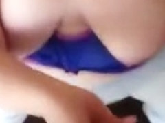 POV blowjob with brunette slut getting throatfucked