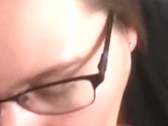 Hot brunette edging cock