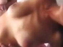 Hot amateur sluts getting jizz on face and tits