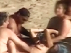 Group sex at nudist beach