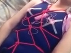 Masturbation in school swimsuit