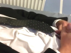 Wank in suit preview