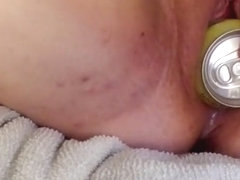 Fucking a can for Daddy