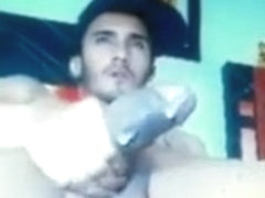 hung hot latino shoots two massive heavy cum loads on cam