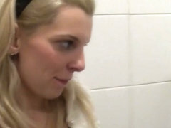 Kamila in beautiful chick having hardcore sex in restroom