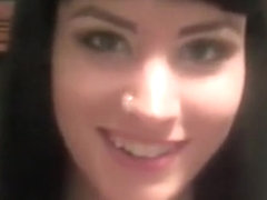 Adorable brunette solo play