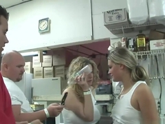 Lovely babes enjoy exposing their tatas