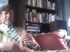 SUITED DAD DISCHARGES LOUD LOAD!