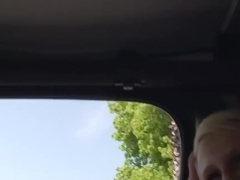 Pov Teen Gives Driver Blowjob