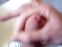 another masturbation with ejaculation of sperm on the penis