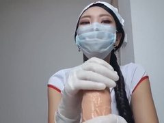 Mature Nurse In Gloves Fingers His Asshole