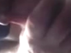 Close up cumming outside