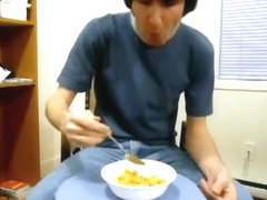 Cum shots in the bowl of cereals