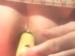 shemale transvestite anal dildo lingerie nylon toy