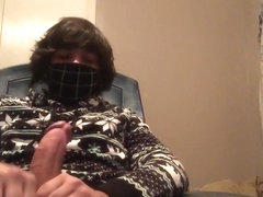 Cute Trap Jerks Off on Camera For The First Time