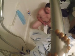 guy finds shower spy cam and masterbate teases
