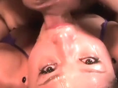 Sensual Vicki gags on a massive boner