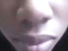 Black Woman gets Large Sticky Facial