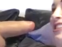 Sucking without shame a fat hammer