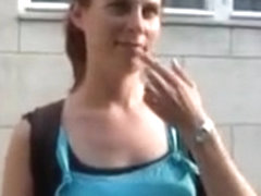 Sexy brunette babe gets horny showing