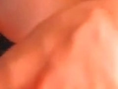 camgirl attacks her ass with sextoy