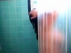 Voyeur vid of BBW in the shower