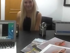 Blonde Model Sucks Agent for a Better Job