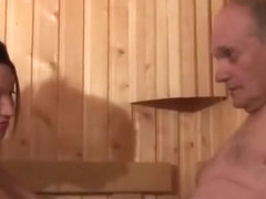 Hot Euro sauna gangbang
