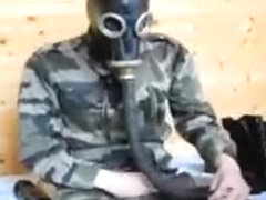 Piss and fist in military gear