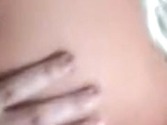 Teen prepares cock for her pussy