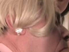 Sissy hubby sucks and gets facial in front of his wife