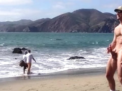 Jerking on the beach