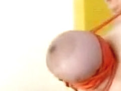 Kati ropes her HUGE tits!