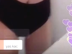 girl dancing in bathroom