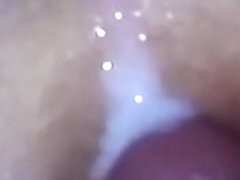 Slow motion anal cumshot