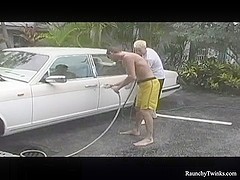 RaunchyTwinks Video: Andre and Joey's hot carwash