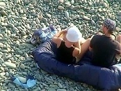 Voyeur on public beach. Oral Sex sex